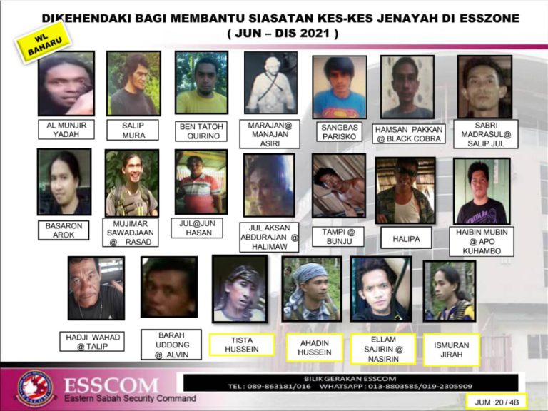 ESSCOM Senarai 4 Suspek Baharu