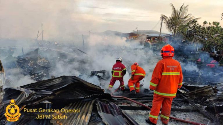 23 rumah musnah dalam kebakaran di Kampung Tanjung Aru Baru