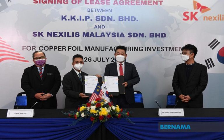 K.K.I.P, SK Nexilis Meterai Perjanjian Bangunkan Kilang Kerajang Tembaga Di Sabah