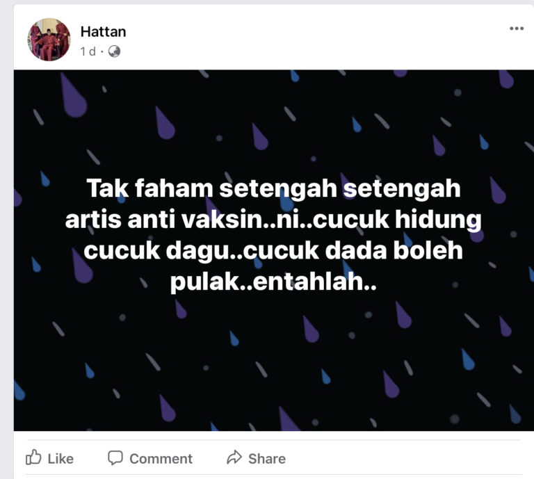 “Cucuk dagu boleh pula…” – Hattan