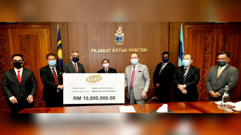 Kerajaan Negeri Terima RM20 Juta Daripada Sawit Kinabalu Untuk Dividen Dan Tabung COVID-19