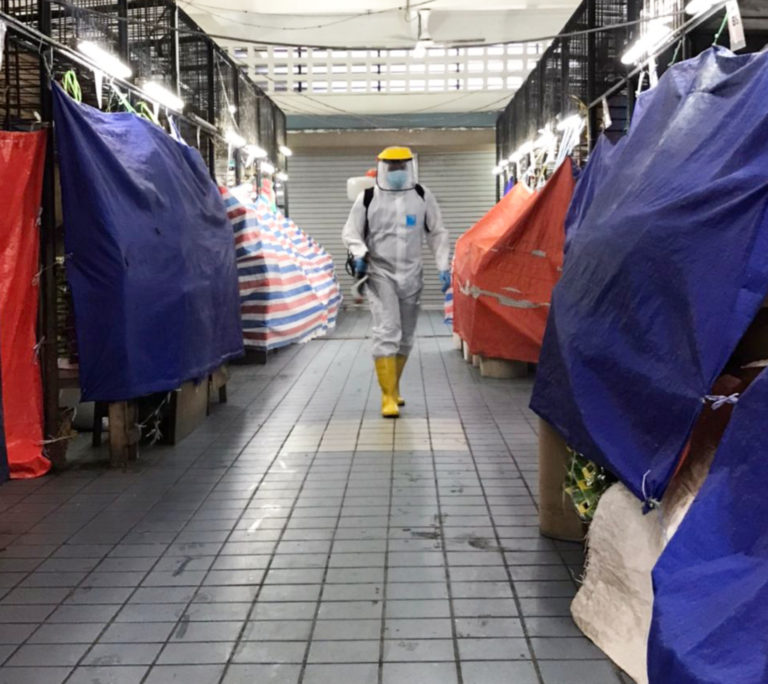 DBKK Laksanakan Kerja Pembersihan, Disinfeksi Di Pasar Besar & Pasar Ikan Kota Kinabalu