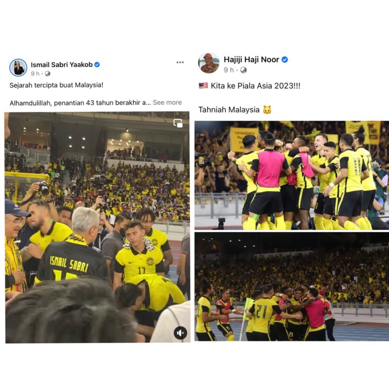 PM, CM ucap tahniah kepada skuad Harimau Malaya layak ke Piala Asia 2023