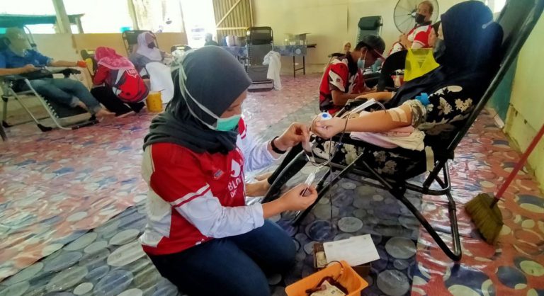 42 beg darah dikutip bantu Tabung Darah Hospital Beaufort