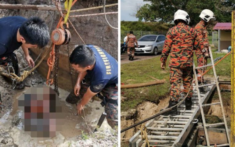 Bomba selamatkan lelaki selepas 4 jam terperangkap dalam runtuhan tanah