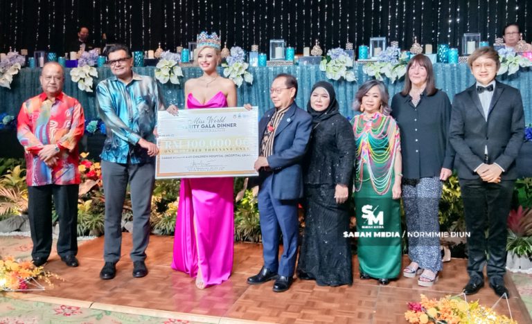 Miss World 2021 hadir Majlis Makan Malam Amal, DBKK sumbang RM100,000 untuk HWKK Likas