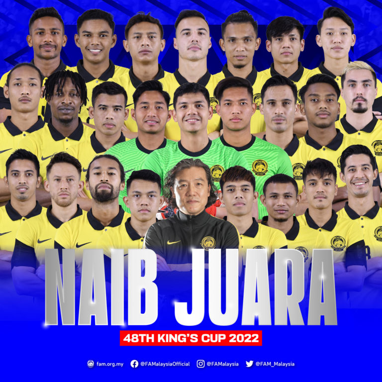 Skuad Kebangsaan di tempat kedua Piala Raja Thai