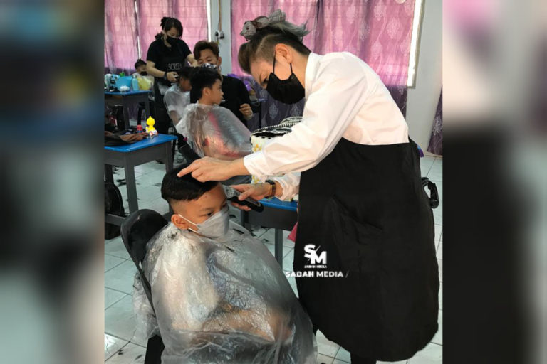 Lebih 200 murid SK Tanjung Aru II terima khidmat gunting rambut percuma