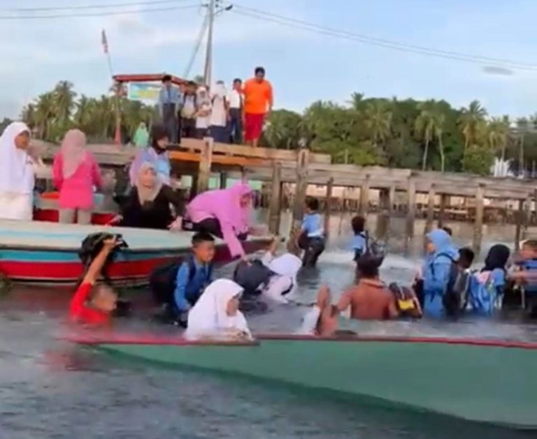 Dua murid alami cedera ringan selepas jeti yang dinaiki roboh di Pulau Pababag di Semporna