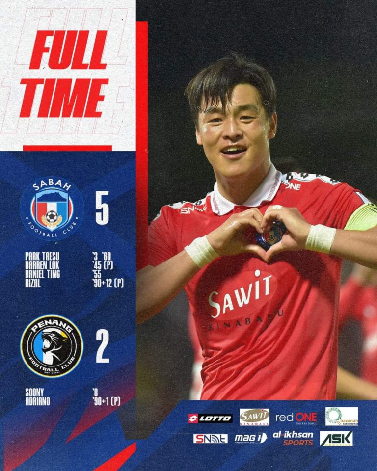 Sepakan penalti hiasi perlawanan Sabah FC bertemu Penang FC