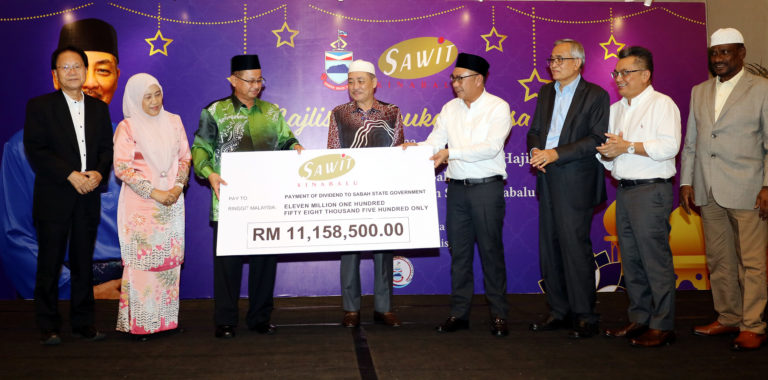Sawit Kinabalu bayar dividen interim ketiga RM11.16 juta kepada Kerajaan Negeri
