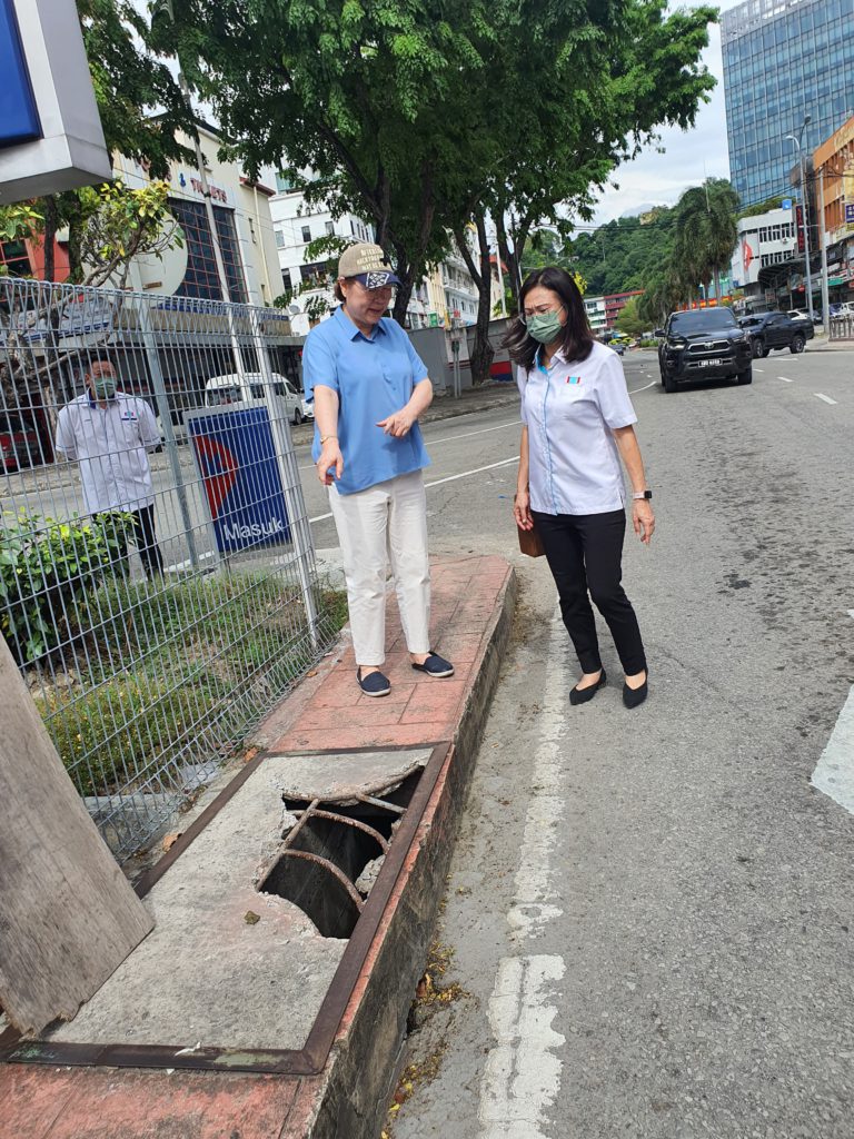 ADUN Api Api minta pihak berkaitan bantu baiki jalan rosak di sekitar bandar KK