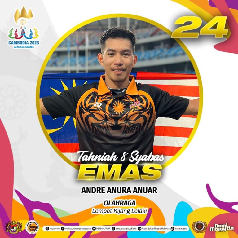 Sukan Sea : Andre pertahan pingat emas di Kemboja