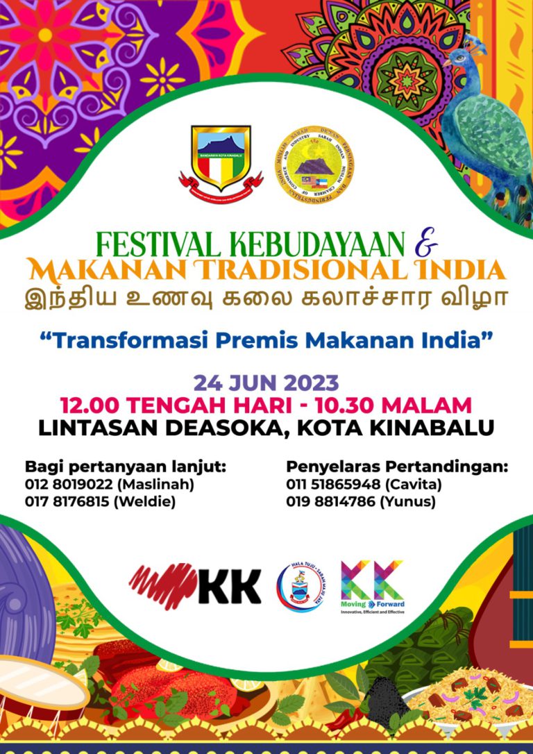 DBKK, DPPIMS anjur Festival Kebudayaan & Makanan Tradisional India  Sabtu ini