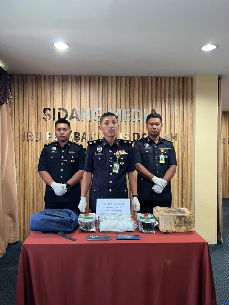 Dua lelaki ditahan bersama lebih 2kg syabu di Semporna