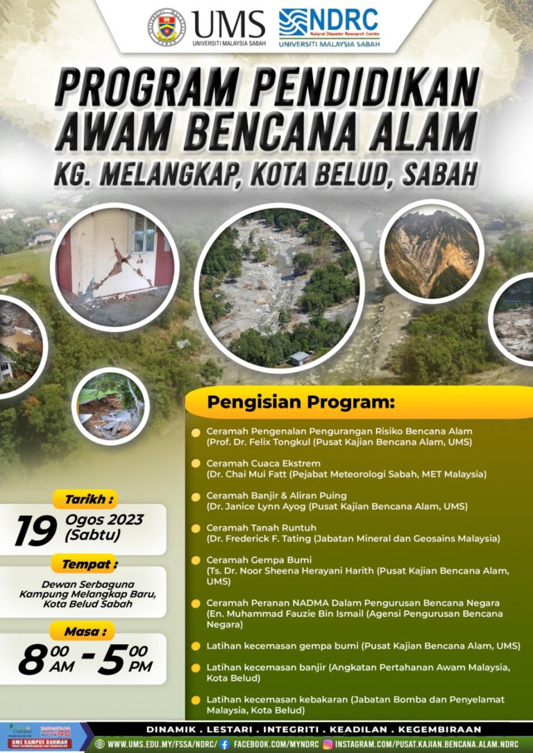 Program Pendidikan Awam Bencana Alam 19 Ogos ini