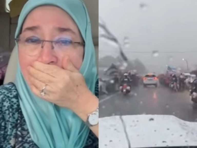 Raja Permaisuri menangis penduduk Sabah sanggup tunggu dalam hujan