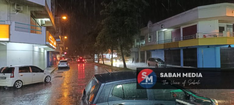 Hujan berterusan di Pantai Barat Sabah Khamis ini