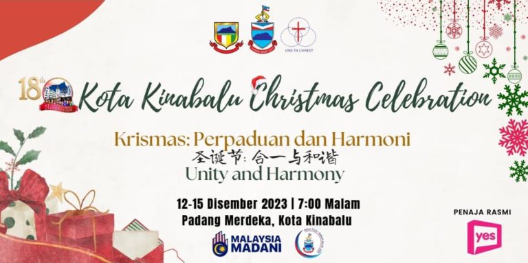Sambutan Krismas Kota Kinabalu 12 Disember ini