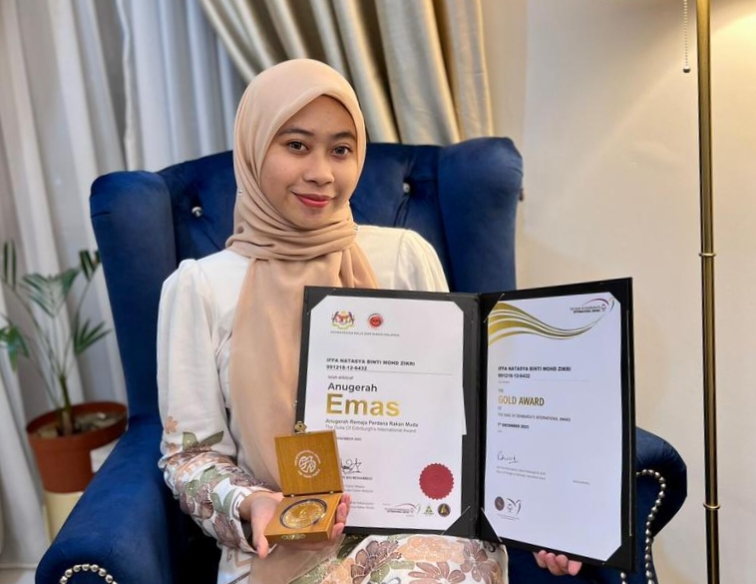 Iffa Natasya peserta tunggal dari Sabah terima ARPRM Tahap Emas 2023