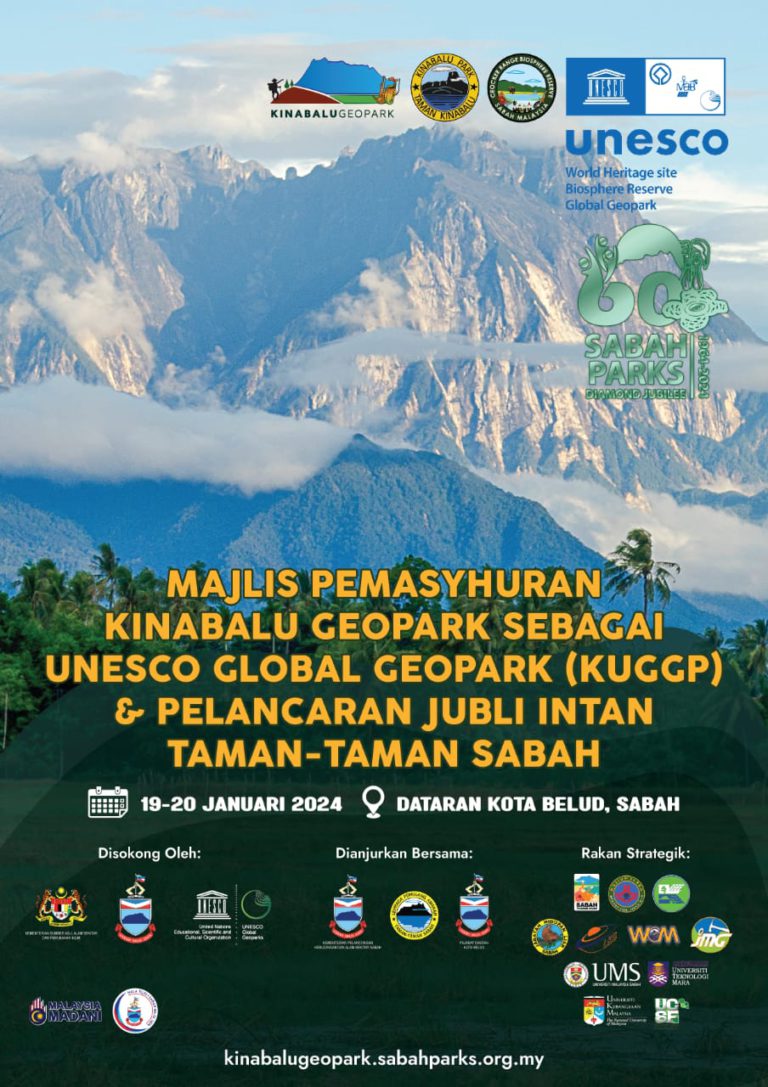 Pemasyhuran Kinabalu Geopark sebagai UNESCO Global Geopark Sabtu ini