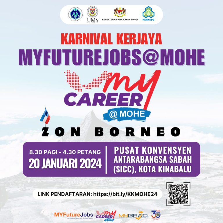 Orang ramai dipelawa hadir Karnival Kerjaya Peringkat Zon Borneo