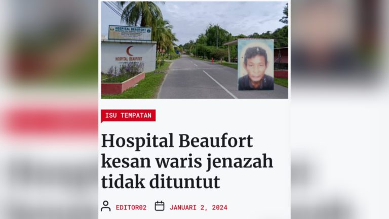 Waris berjaya dikesan, Hospital Beaufort ucap terima kasih