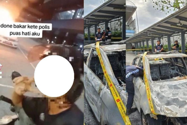 Suspek Bakar Kereta polis Bantuan dipercayai mahu tingkatkan Rating di Aplikasi Media Sosial