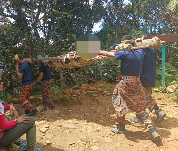 Pendaki warga China  cedera, selamat diturunkan oleh MoSAR