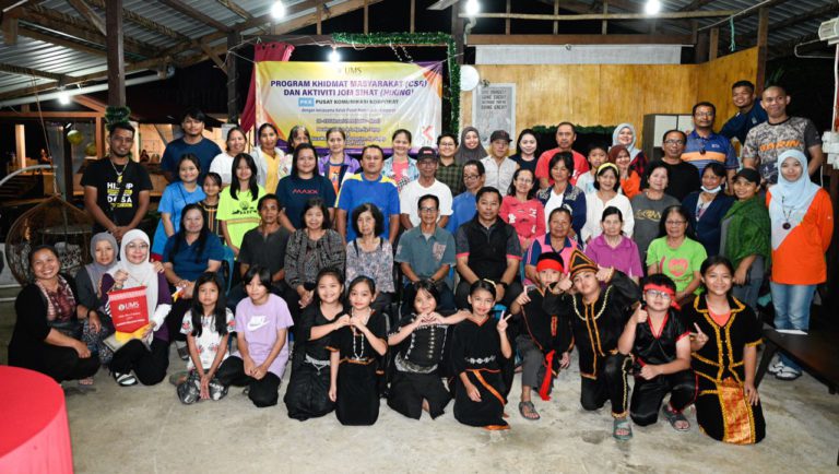 60 bakul makanan diagihkan, UMS santuni komuniti Edu-Tourism Kampung Sayap