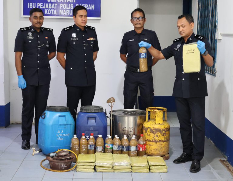 Suspek lelaki tempatan proses, edar air ketum diberkas