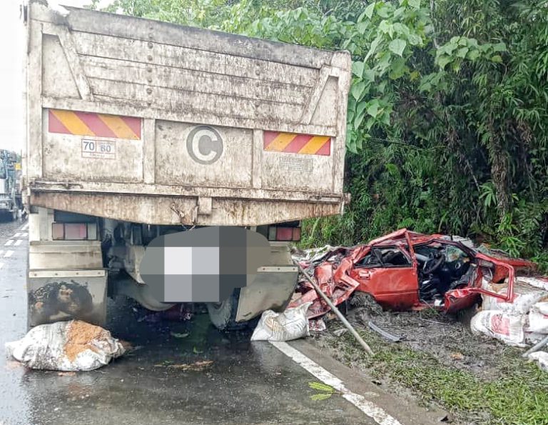 Dua maut termasuk kanak-kanak 12 tahun, kemalangan jalan raya di Sandakan