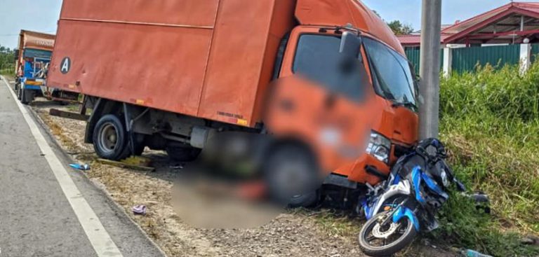 Penunggang maut, motosikal dilanggar lori