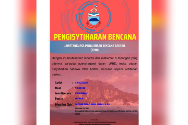 Papar, Sabah diisytihar kawasan bencana kemarau – JPBD