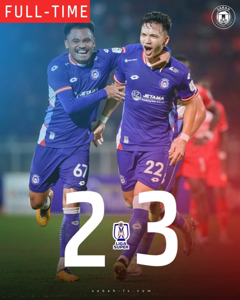 Liga Super : Sabah FC tepati sasaran, bawa pulang tiga mata berharga