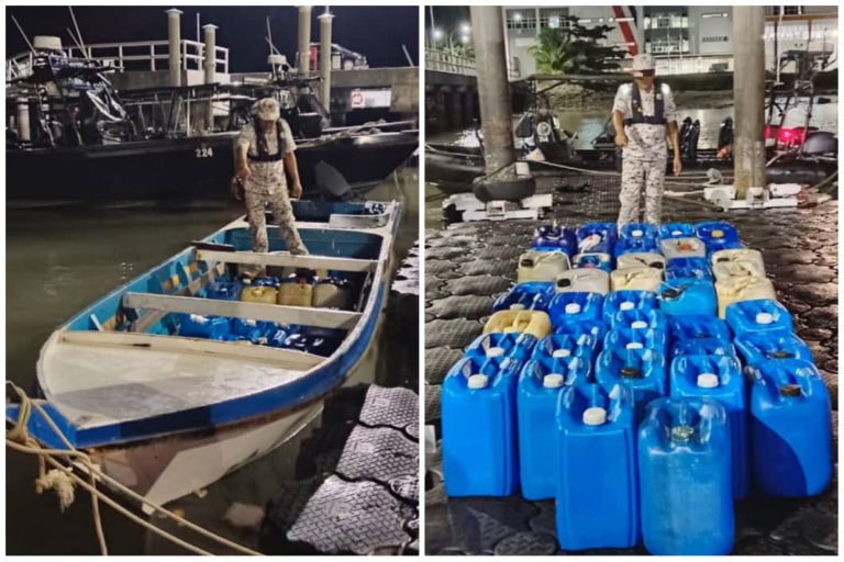 Maritim Malaysia gagalkan cubaan seludup keluar 1,150 liter petrol