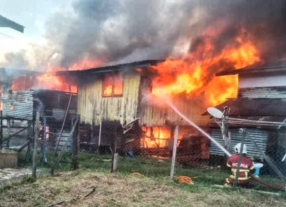 18 rumah musnah terbakar di Kg Kuala Abai