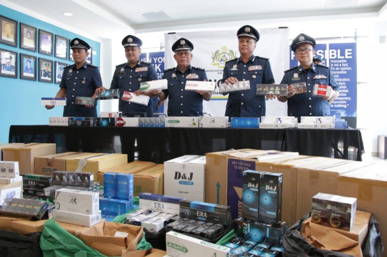 Kastam Sabah rampas rokok seludup jumlah keseluruhan lebih RM8 juta