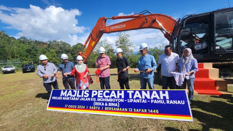 Masidi lancar projek naik taraf jalan menghubungkan 3 kampung di Ranau