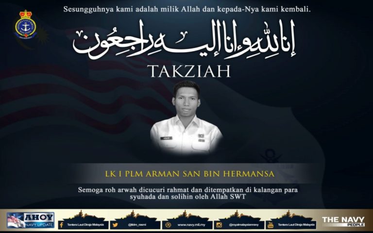 Anggota Yang Maut Dikenali Sebagai LK I PLM Arman San – TLDM