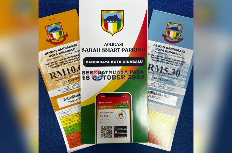 Aplikasi ‘Sabah Smart Parking’ di bandaraya Kota Kinabalu bakal digunakan 16 Oktober depan