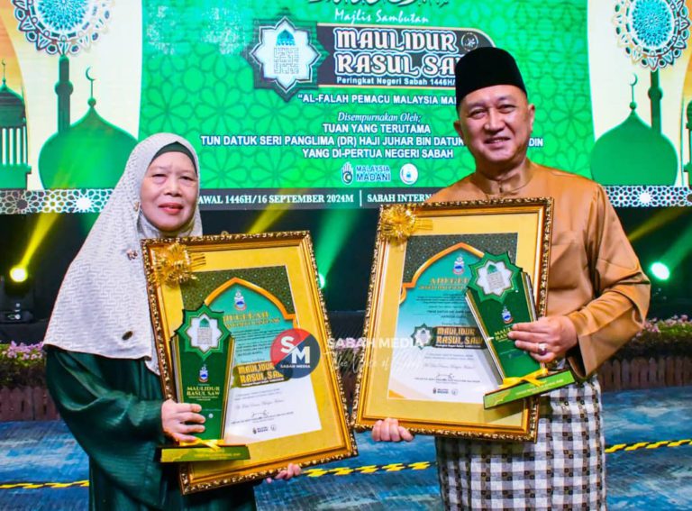 Dr Amin, Azizah dinobat penerima Anugerah Tokoh Maulidur Rasul Sabah 2024