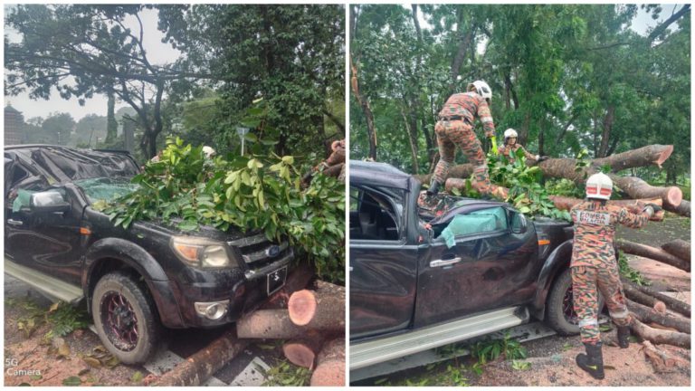 Dua warga emas alami cedera ringan
