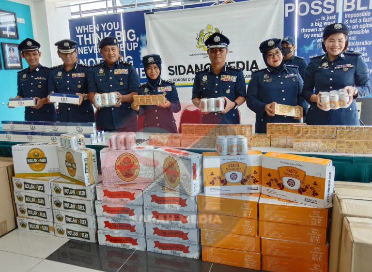 JKDM Sabah: Sindiket seludup minuman keras & rokok bernilai lebih RM3 juta tumpas