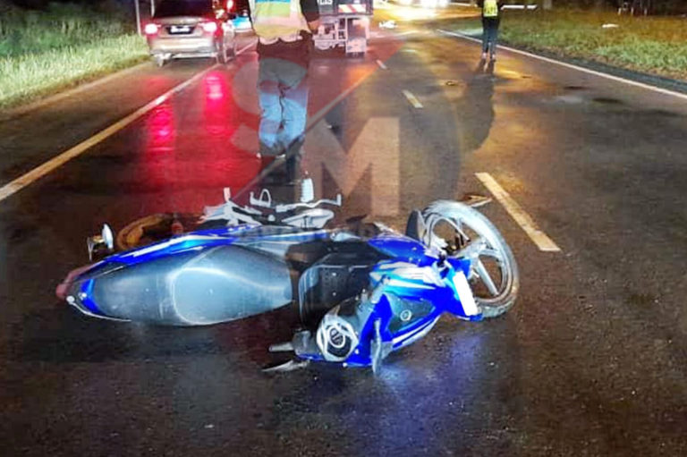 Penunggang warga emas maut tercampak 16 meter dari motosikal