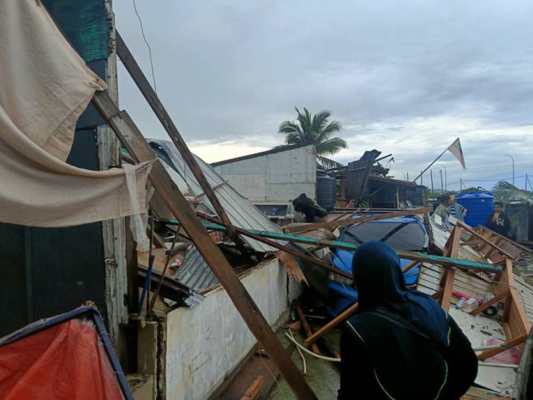 Angin kencang landa Semporna, 35 rumah dan 20 kenderaan terjejas