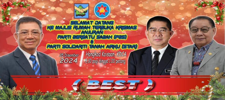 PBS, Sabah STAR anjur Rumah Terbuka Krismas 25 Dis