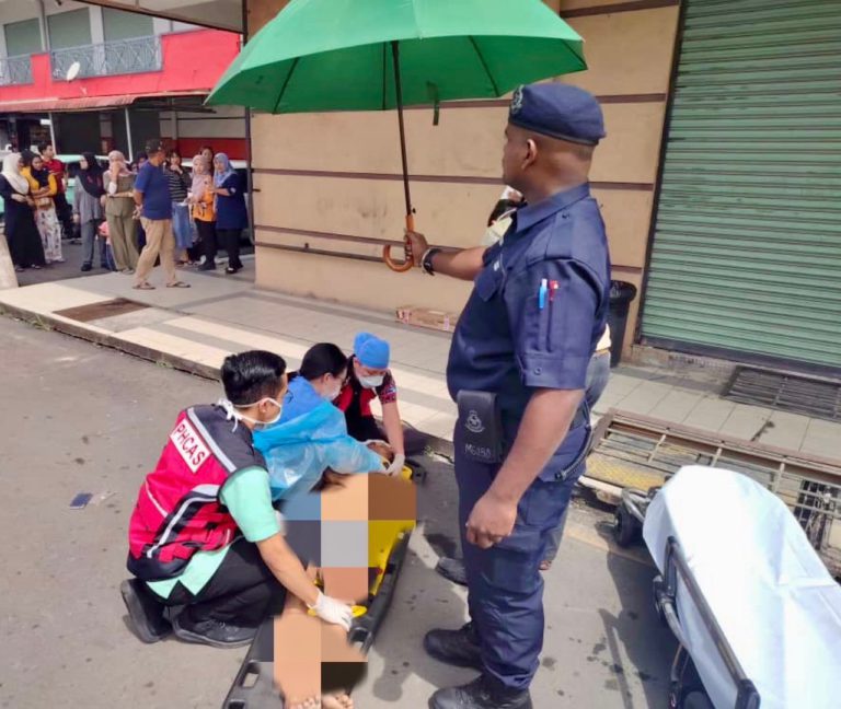 Lelaki cedera, terjatuh dari tingkap bilik tingkat dua bangunan di Putatan