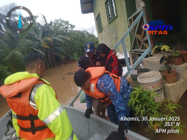 Banjir Sabah : Mangsa terjejas meningkat 3,929 orang