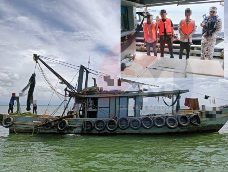 Bot nelayan tarik pukat tepi ditahan Maritim Malaysia di Tawau